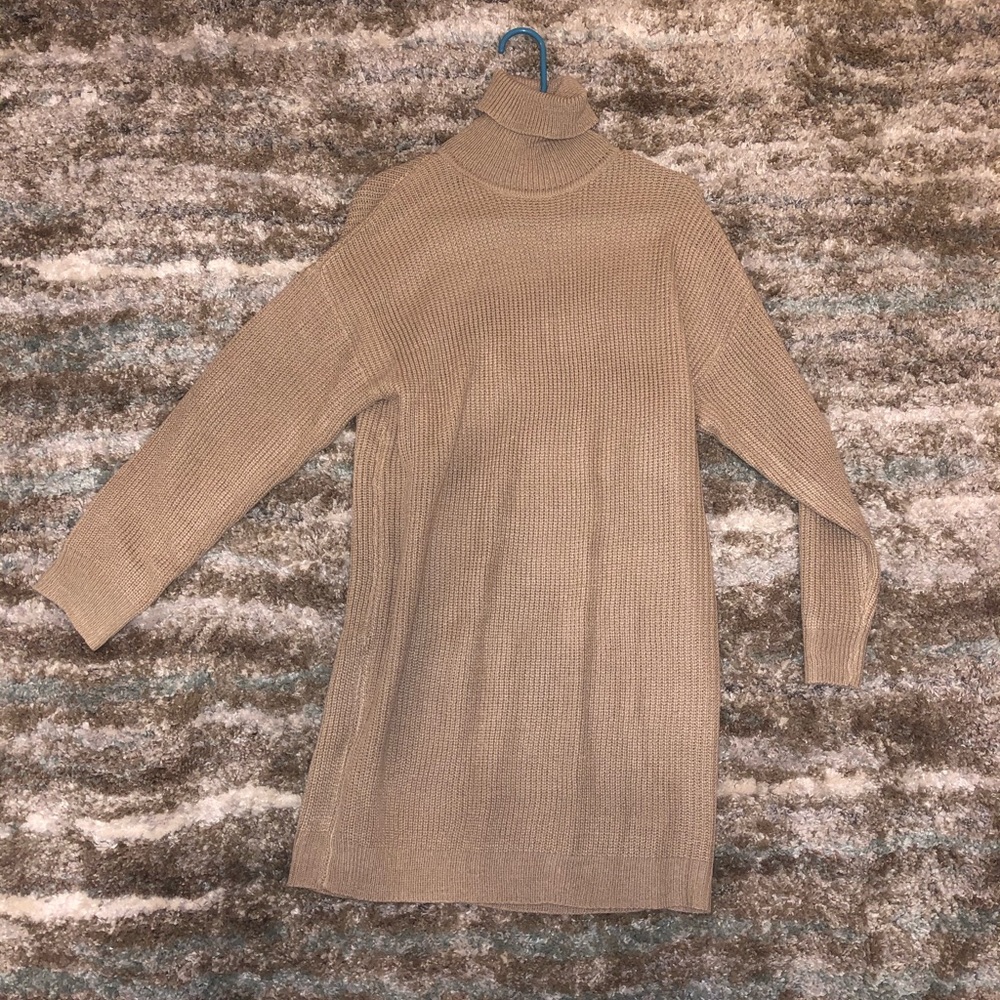 Turtle Neck Sweater Dress